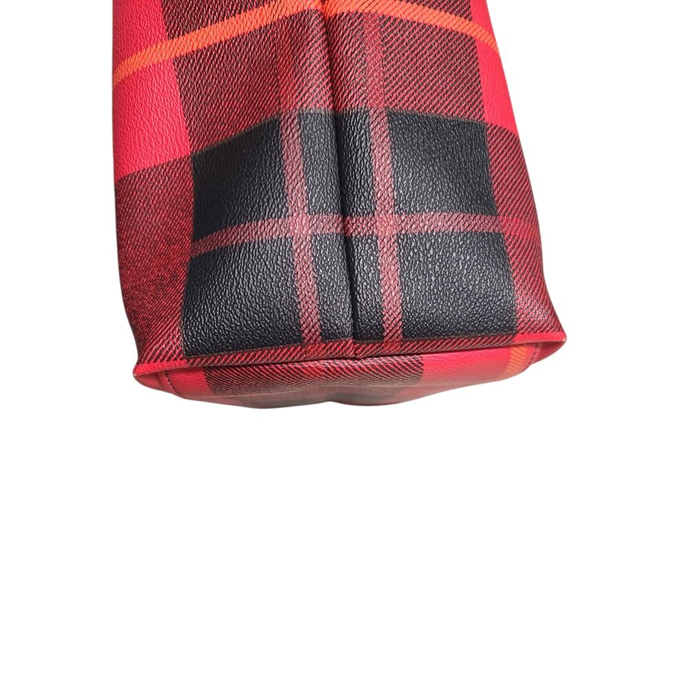 Kate Spade Ryan Plaid Medium Tote Red Black Buffalo Check - Picture 4 of 8